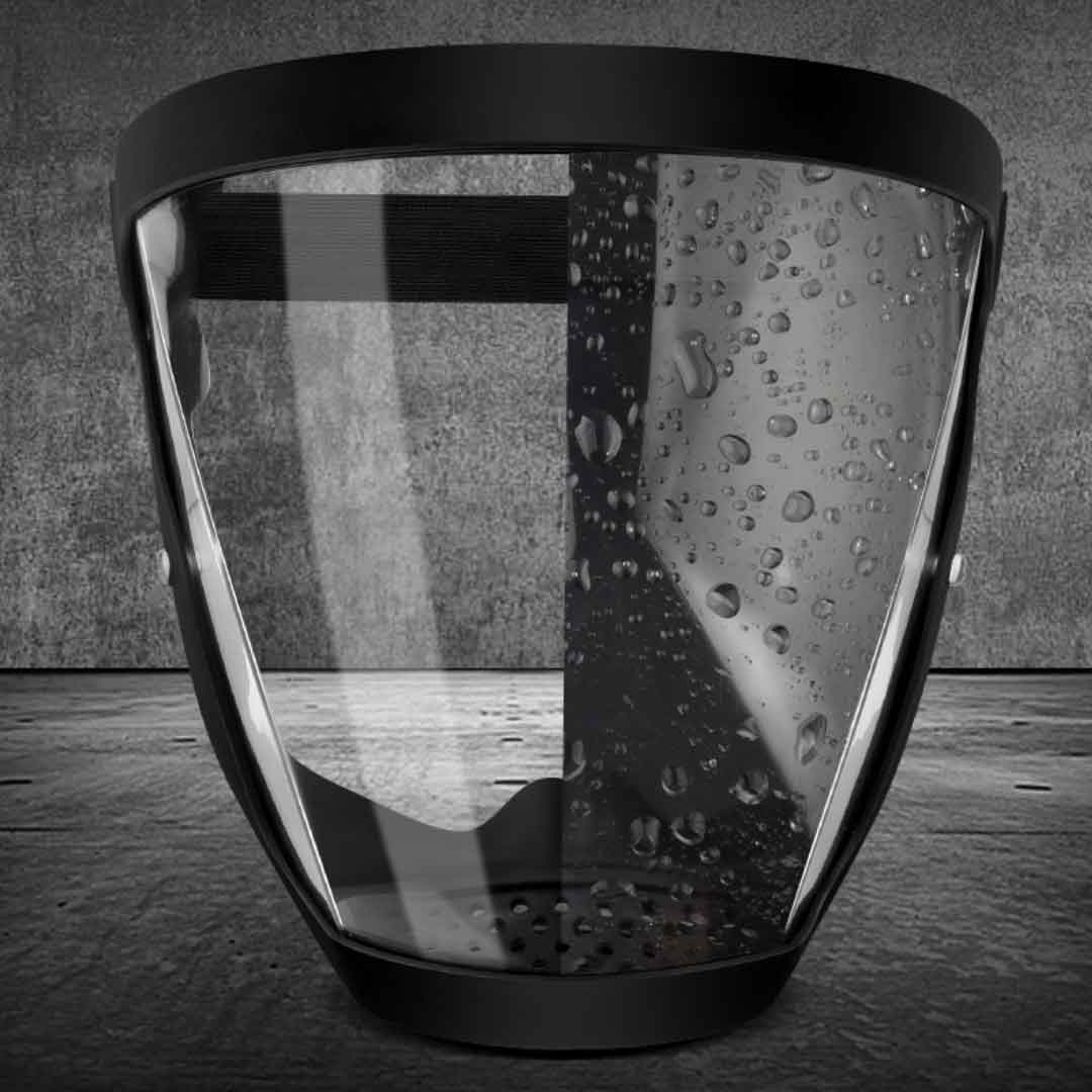 360° პანორამული სრული სახის დამცავი ორმხვრივი ანტი-დაორთქლების ნიღაბი სავენტილაციო ხვრელებით